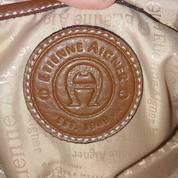 Etienne Aigner Purse, Tan Canvas - Picture 11 of 15